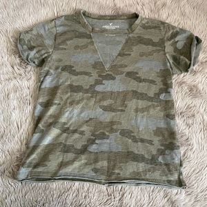 camo american eagle top